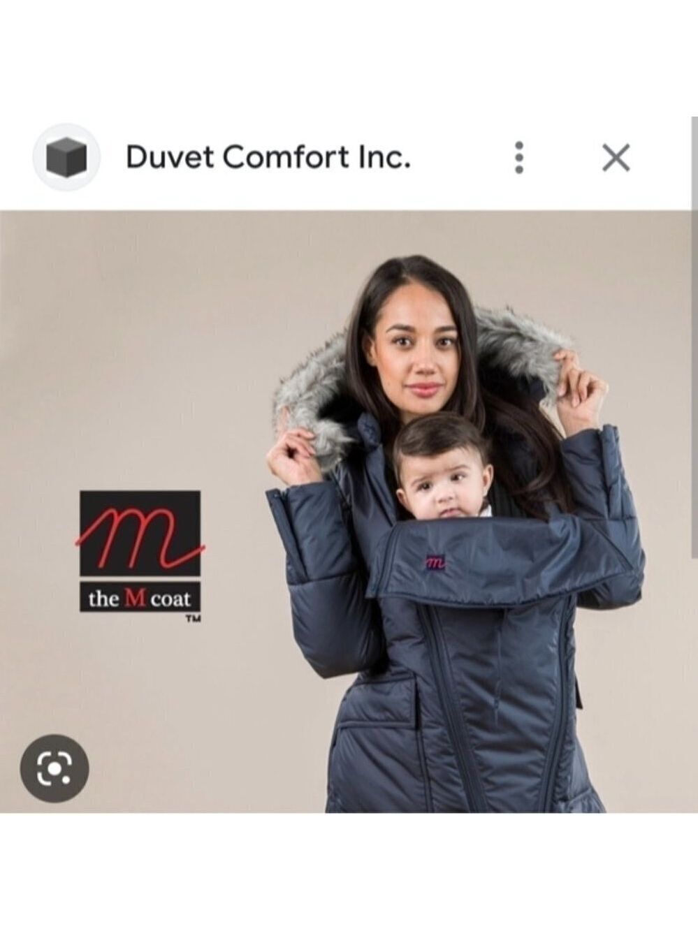 Maternity down trench coat, convertible black Size XL - Picture 12 of 16